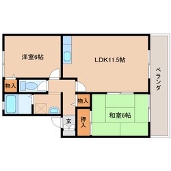 奈良駅 バス10分  永井町下車：停歩6分 2階の物件間取画像